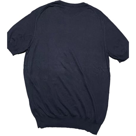 ARMANI COLLEZIONI 半袖ニットTシャツ ネイビー 52サイズ