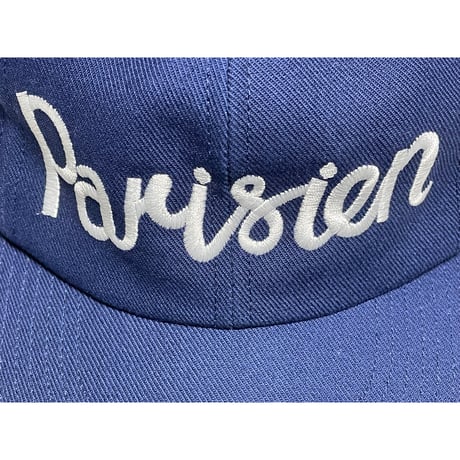 MAISON KITSUNÉ Parisien レザーアジャスターキャップ ネイビー Fサイズ