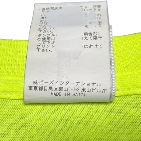 レア XLARGE × SPONGEBOB コラボレーション 半袖プリントTシャツ 蛍光イエロー Lサイズ