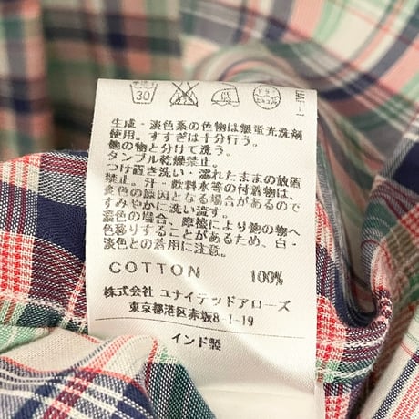 【UNITED ARROWS取り扱い】GANT RUGGER 半袖チェックシャツ マルチカラー Mサイズ