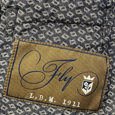 MADE IN ITALY製 L.B.M.1911 FLY リネンコットン ジレベスト インディゴ 46Rサイズ