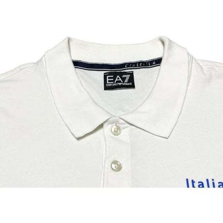 EA7 EMPORIO ARMANI 長袖ポロシャツ ホワイト Mサイズ
