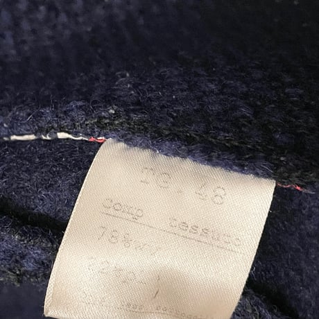 ▲訳あり商品▲ MADE IN ITALY製 G-Stage ニットチェスターコート ネイビー 48サイズ