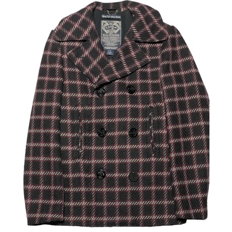 SCOTCH & SODA ウール混チェック柄Pコート マルチカラー Sサイズ
