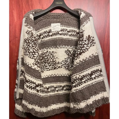 COWICHAN INDIAN KNIT トナカイ柄ウールカウチンセーター アイボリー×ブラウン