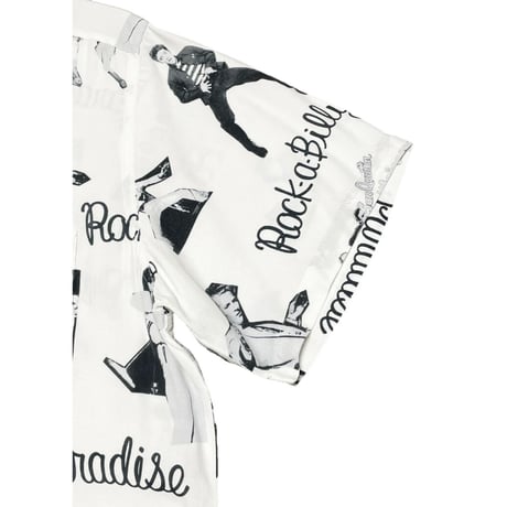 MADE IN JAPAN製 WACKO MARIA 19SSモデル ROCK A BILLY 半袖アロハシャツ ホワイト Sサイズ