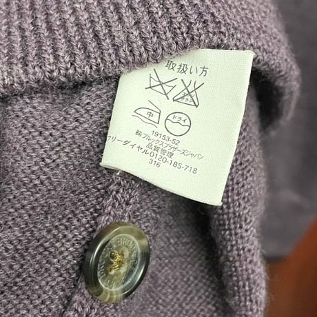 Brooks Brothers イタリアンメリノウール ヘンリーネックセーター パープル Sサイズ