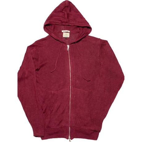 BEAUTY & YOUTH UNITED ARROWS リネンフルジップニットパーカー ワイン Sサイズ