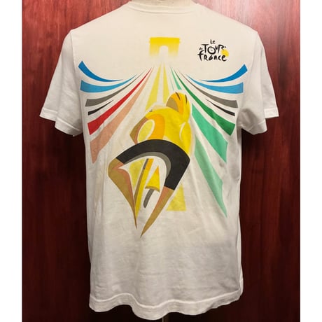 レア Le Tour de France 2017 PRODUIT OFFICIEL オフィシャルプリントTシャツ ホワイト Sサイズ