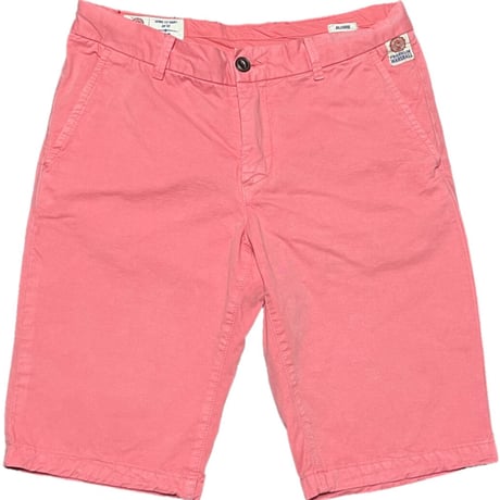 FRANKLIN MARSHALL SKINNY FIT SHORTS ZIP FLY LEO ハーフパンツ ピンク W28サイズ