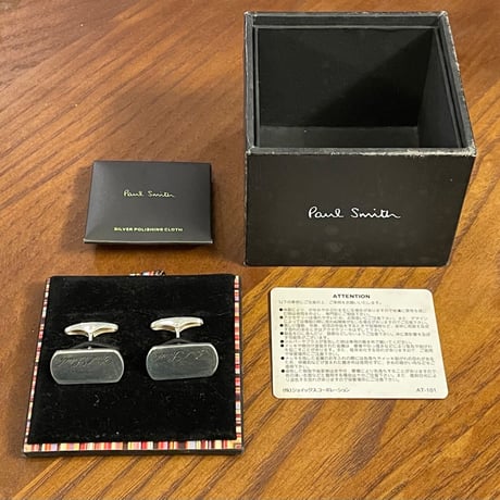 専用BOX、シルバークロス付き Paul Smith シルバー素材 カフリンクス
