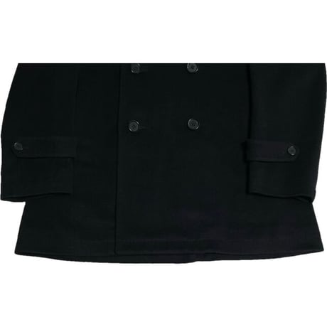 MADE IN ITALY製Wool&Cashmere生地使用 MADE IN JAPAN製 BARNEYS NEWYORK Pコート ブラック 48サイズ