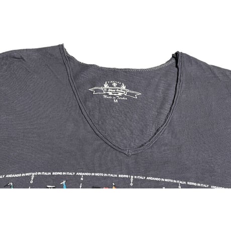 FIRENZE T-Shirt Gallery VネックTシャツ チャコールグレー Mサイズ
