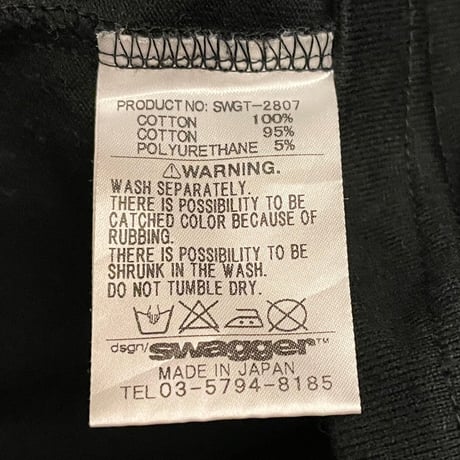 MADE IN JAPAN製 SWAGGER HELLOプリントTシャツ ブラック Mサイズ