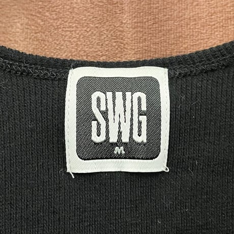 MADE IN JAPAN製 SWAGGER クロスプリントタンクトップ ブラック Mサイズ