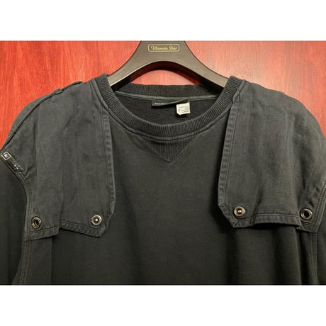 ROCAWEAR ミリタリースウェットトレーナー ブラック Lサイズ