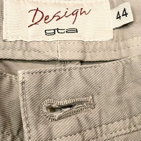 MADE IN ROMANIA製 GTA DESIGN コットンハーフパンツ グリーングレー 44サイズ