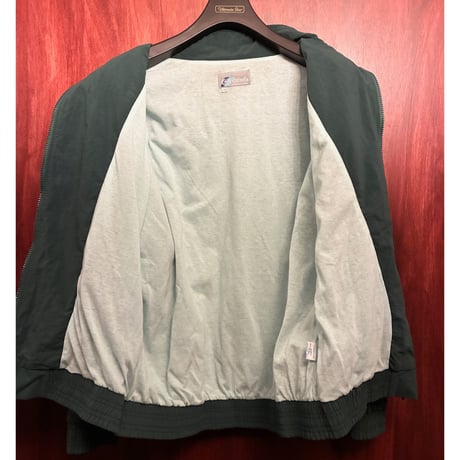 90s TREVOIS INTERNATIONAL フルジップナイロンジャケット ダークグリーン 168サイズ