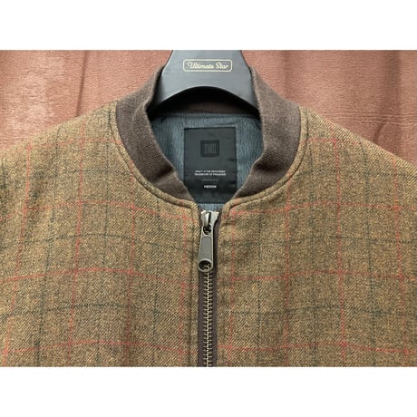 ▲訳あり商品▲ SWAGGER ウールMA-1ジャケット ブラウン Mサイズ