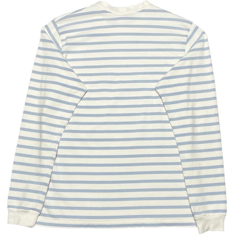 MADE IN FRANCE製 BLEU DE PANAME ボーダー柄カットソー アイボリー×スカイブルー Mサイズ