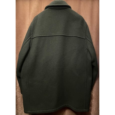 MADE IN ENGLAND製 BROOKS BROTHERS SPORT ステンカラーウールコート ブラウン ダークグリーン Mサイズ