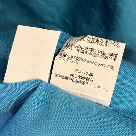 【三越伊勢丹 取り扱い】 MADE IN USA製 GITMANBROS Vintage 長袖ボタンダウンオックスフォードシャツ ターコイズブルー Sサイズ