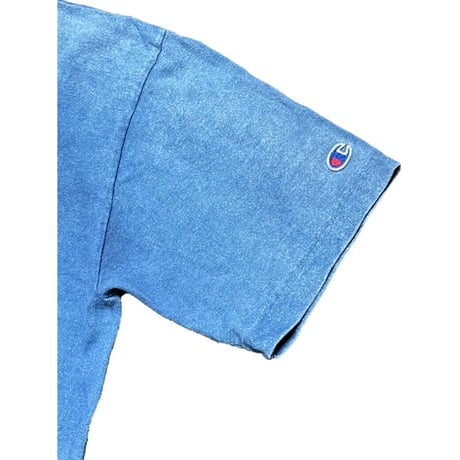 MADE IN USA製 Champion T1011 ヘビーウェイトポケット付き半袖Tシャツ インディゴ Lサイズ