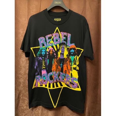 MADE IN USA製 ROCKERS NYC プリントTシャツ ブラック Mサイズ