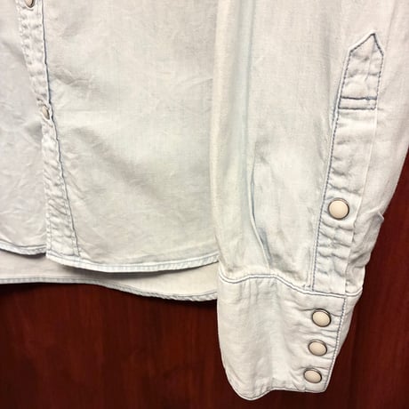 MADE IN JAPAN製 R.H. Vintage Ron Herman 長袖ダンガリーウエスタンシャツ ライトインディゴ Lサイズ