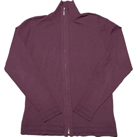 E.Z BY ZEGNA フルジップウールカーディガン ボルドー Lサイズ