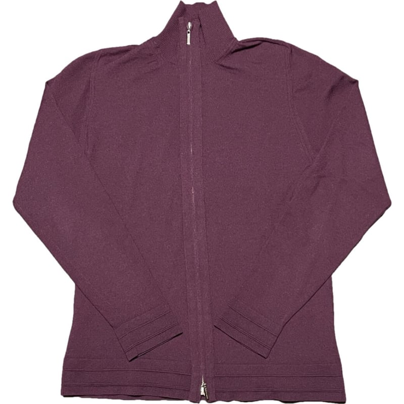 E.Z BY ZEGNA フルジップウールカーディガン ボルドー Lサイズ E.Z BY ZEGNA フルジップウールカーディガン ボルドー Lサイズ
