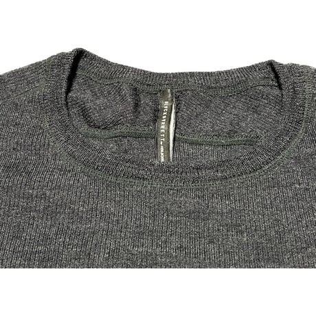 MADE IN JAPAN製 BLACKBARRETT by NEIL BARRETT クルーネックウールセーター チャコールグレー 3サイズ