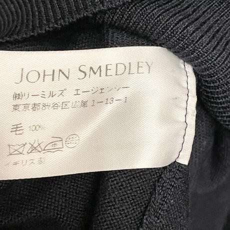 MADE IN ENGLAND製 JOHN SMEDLEY Vネックウールベスト ネイビー Mサイズ