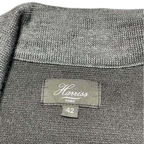 ▲訳あり商品▲ MADE IN JAPAN製 Harriss PARIS ニットテーラードジャケット グレー 42サイズ