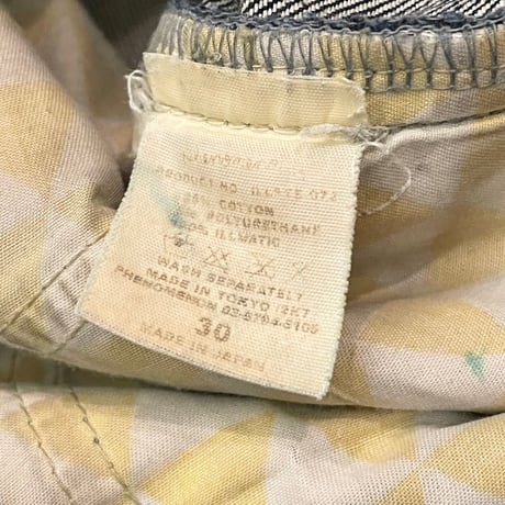 MADE IN JAPAN製 PHENOMENON 2007年モデル ストレッチダメージスキニーデニムパンツ インディゴ W30サイズ
