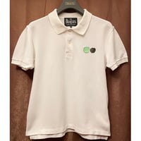 ▲訳あり商品▲ MADE IN JAPAN製 COMME des GARÇONS × THE BEATLES コラボレーションモデル 半袖鹿の子ポロシャツ ホワイト Mサイズ