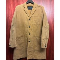 MADE IN JAPAN製 PHENOMENON 2012年AWモデル シャドーヘリンボーン柄 コットンチェスターコート キャメル 38/Mサイズ