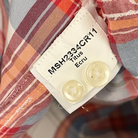 レア品 MADE IN PORTUGAL製 Barbour Steve McQueen Collection 長袖チェックシャツ マルチカラー Mサイズ