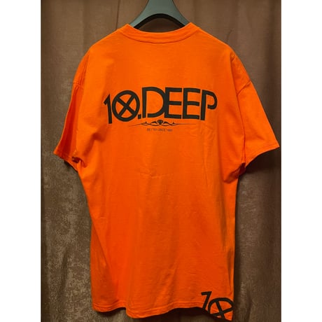 MADE IN USA製 10DEEP プリントTシャツ オレンジ XLサイズ