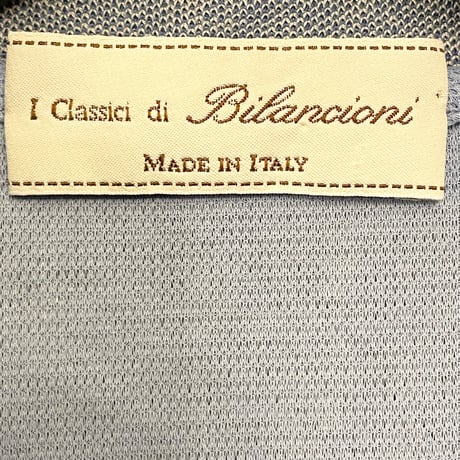 MADE IN ITALY製 Classici di Bilancioni 半袖ニットポロシャツ サックスブルー 48サイズ