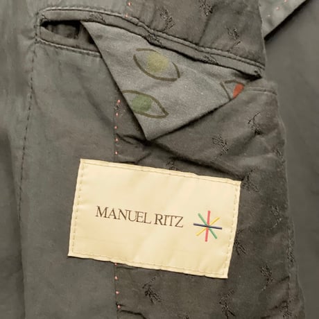 MADE IN ROMANIA製 MANUEL RITZ コットンテーラードジャケット ネイビー 52サイズ