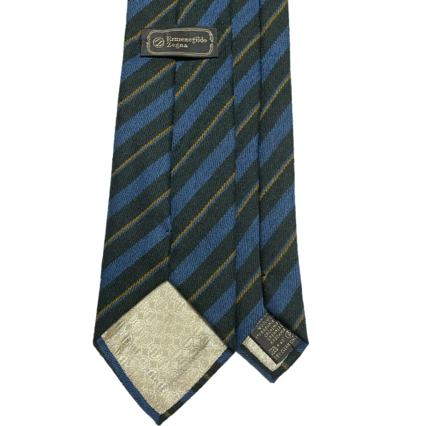 MADE IN ITALY製 Ermenegildo Zegna レジメンタルストライプ柄ウー
