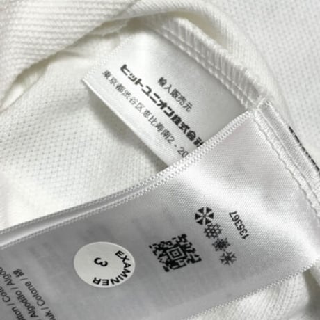 MADE IN ENGLAND製 FRED PERRY 襟ライン半袖鹿の子ポロシャツ ホワイト 36サイズ