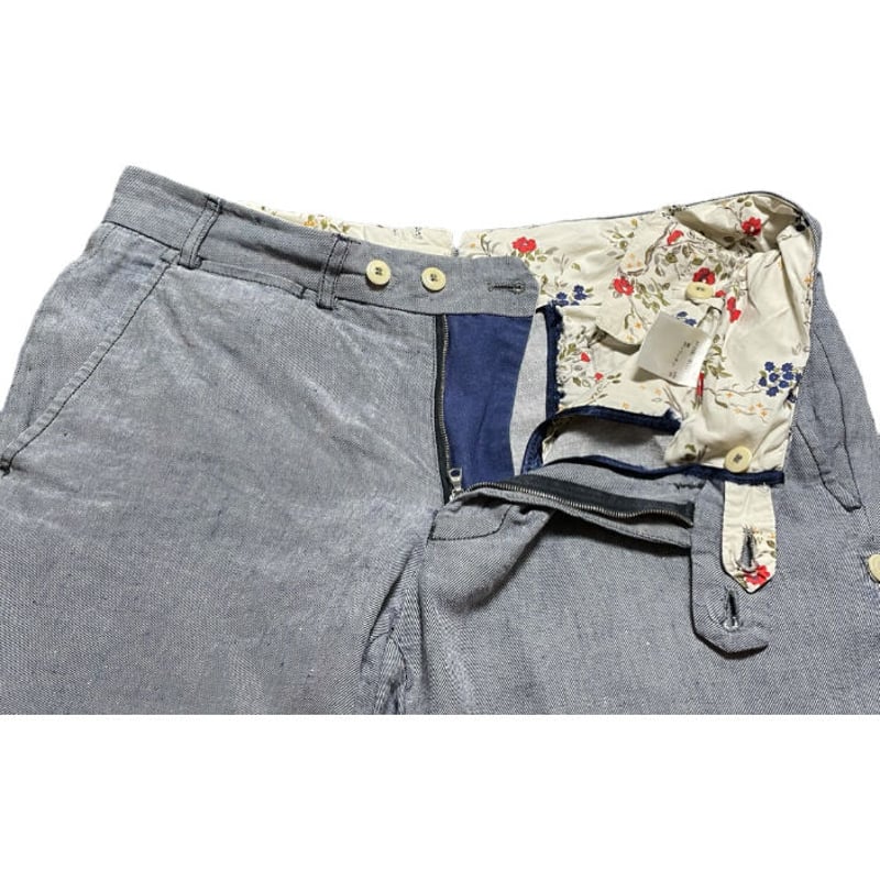MADE IN ITALY製 BRAGENT ロールアップ仕様リネンハーフパンツ