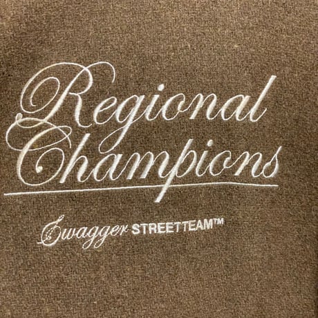 激レア MADE IN JAPAN製 SWAGGER 2003-2004年モデル 「Streetteam」 スタジアムジャケット ブラウン Lサイズ