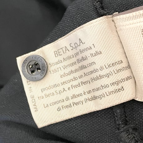 希少 MADE IN ITALY製 FRED PERRY 長袖鹿の子ニットシャツ ネイビー Mサイズ