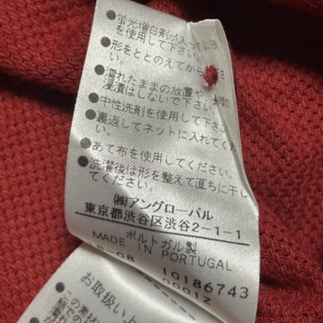 ☆タグ付き新古品☆ MADE IN PORTUGAL製 SUNSPEL 半袖ポロシャツ エンジ Lサイズ
