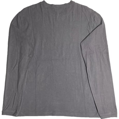 MADE IN ITALY製 ARMANI COLLEZIONI 長袖ニットカットソー チャコールグレー Mサイズ