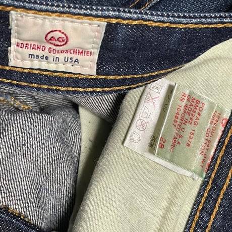 MADE IN USA製 ADRIANO GOLDSCHMIED デニムパンツ インディゴ W28サイズ