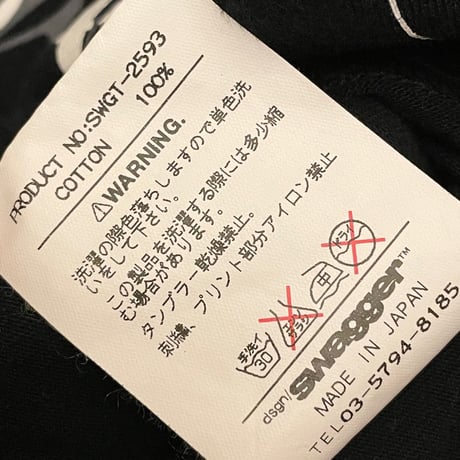 激レア MADE IN JAPAN製 SWAGGER × Trilly & Truly コラボレーション限定Tシャツ ブラック Lサイズ